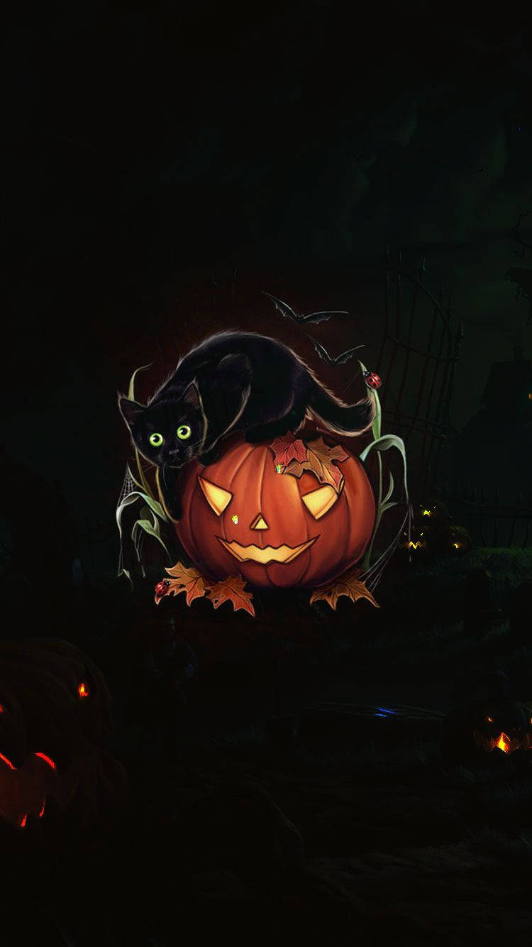 Scary Halloween Iphone Theme Wallpaper