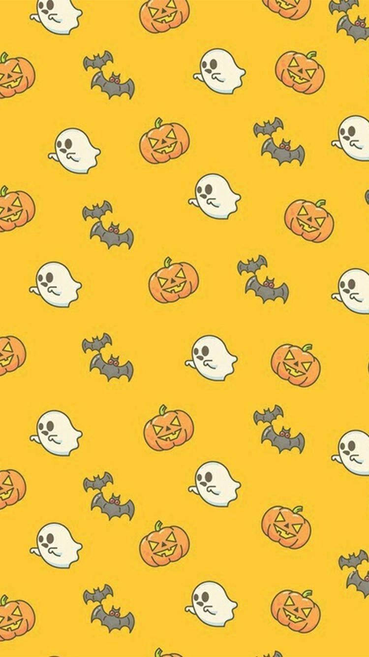 Gördig Redo För En Läskig Natt Med En Skrämmande Halloween-tema Bakgrundsbild För Iphone. Wallpaper
