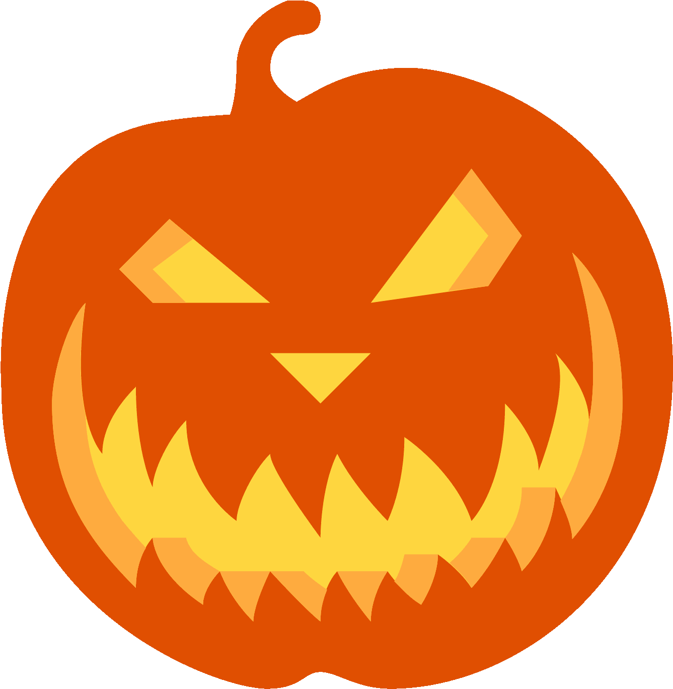 Scary Jack O Lantern Vector PNG