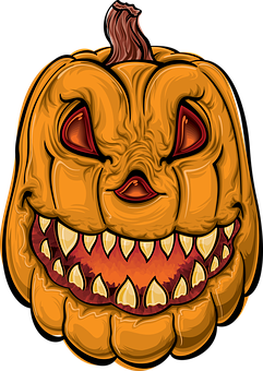 Scary Jack O Lantern Vector PNG