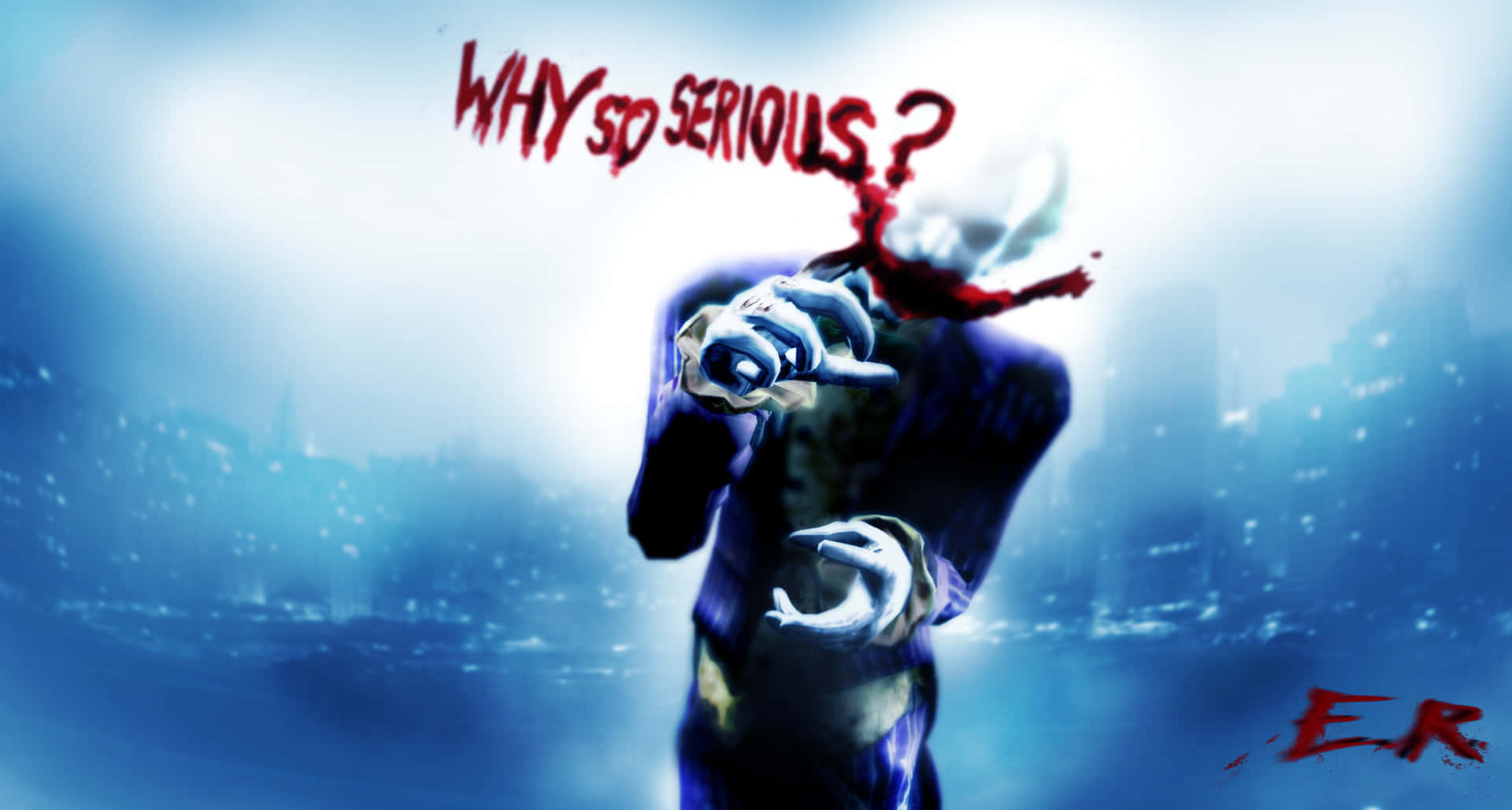 Scary Joker Writing Why So Serious Wallpaper
