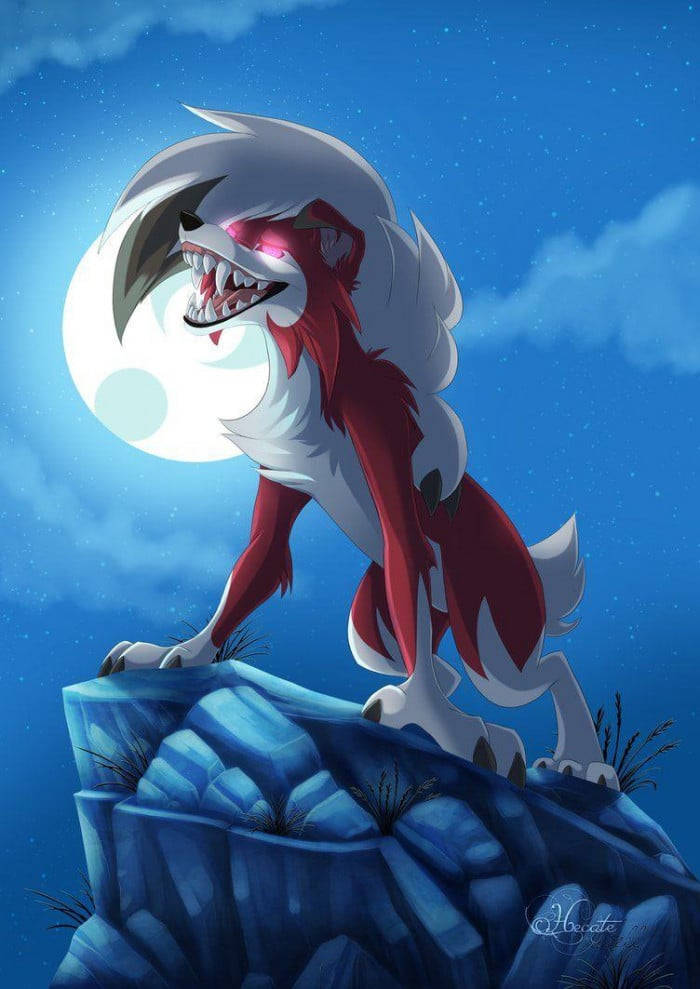 Scary Lycanroc Howl Wallpaper