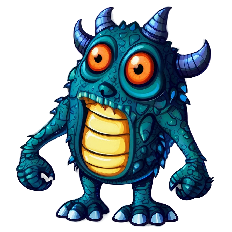 Download Scary Monster Cartoon Png Vhj | Wallpapers.com