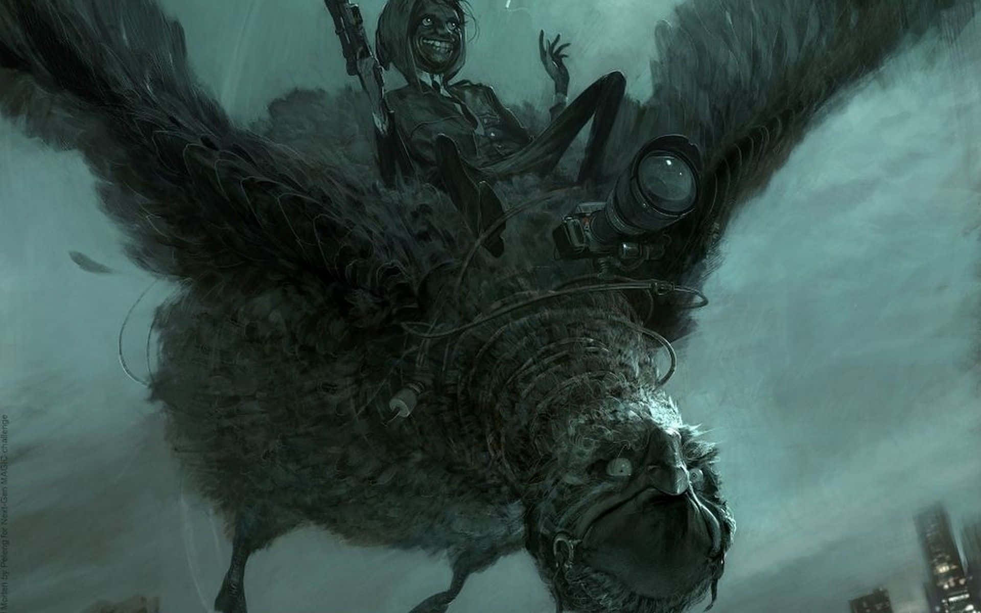 Imágenesaterradoras De Monstruos Voladores No Muertos.