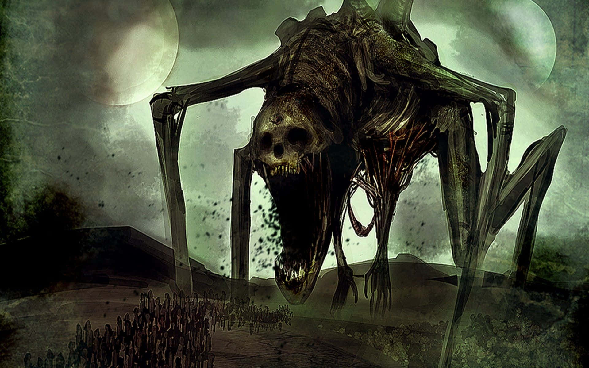 Krypandeläskiga Monster Skelett Bilder