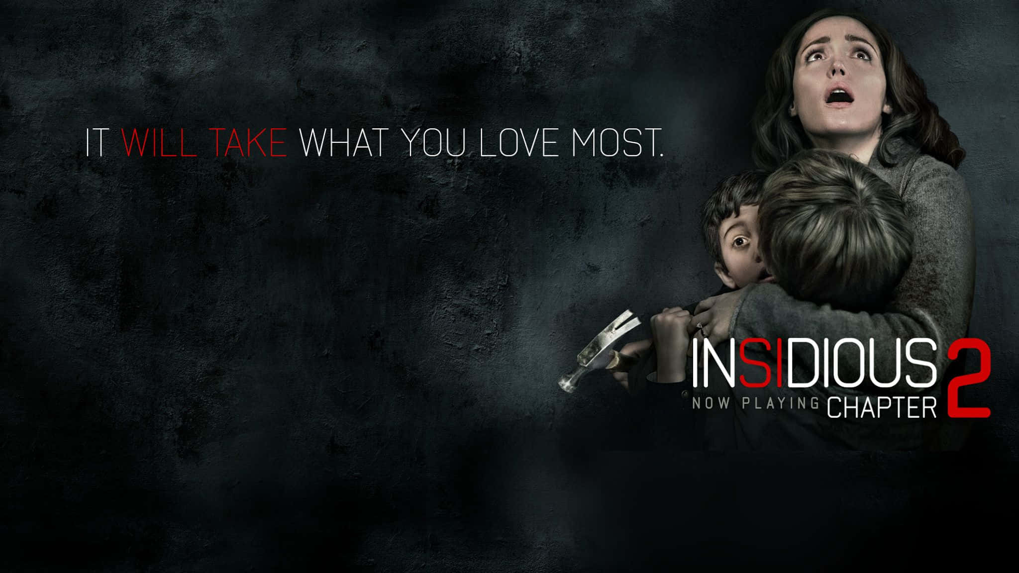 "Face Your Fears! Watch a Scary Movie Now" Wallpaper