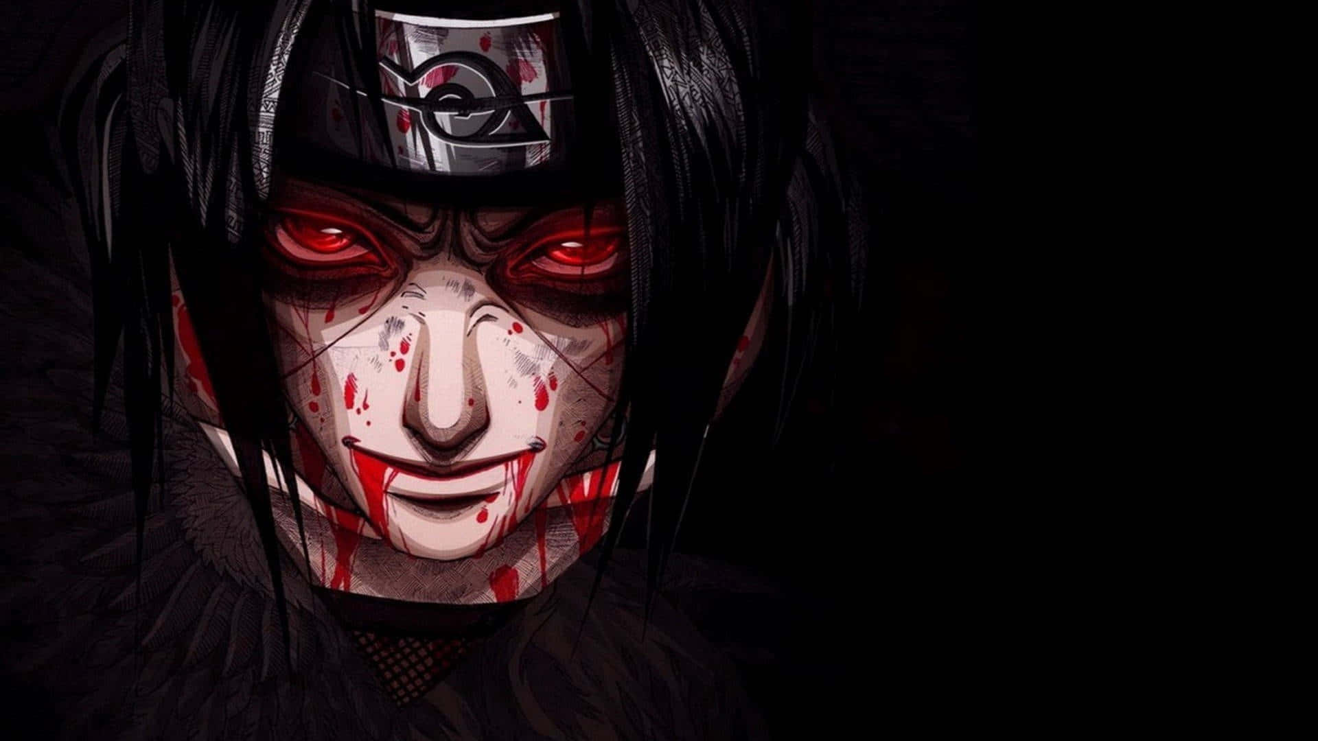 Naruto from the Naruto Shippuden Series with an Intimidating Look Wallpaper