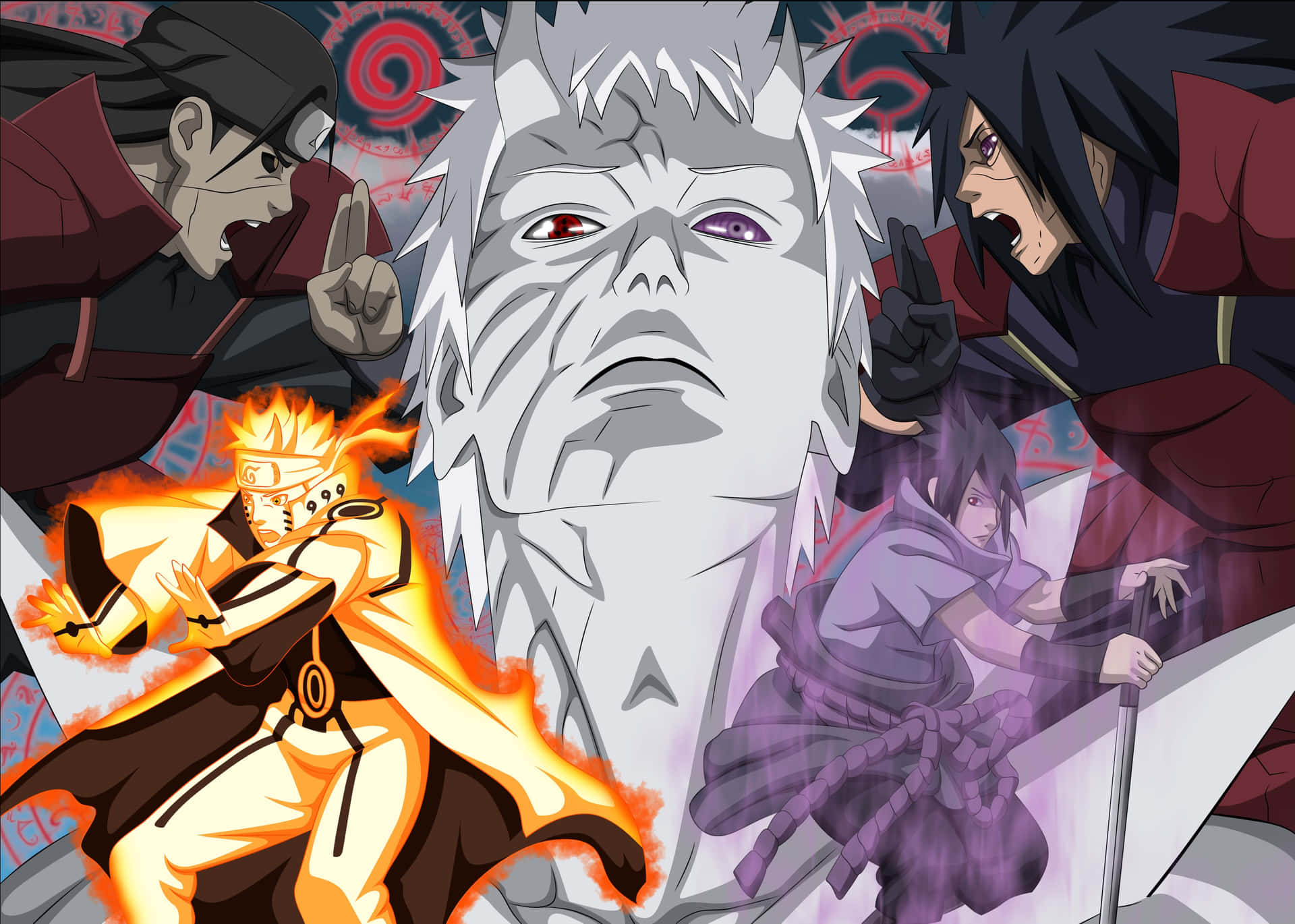 Get ready to be scared! Naruto and Sasuke come alive in this Scary Naruto wallpaper. Wallpaper