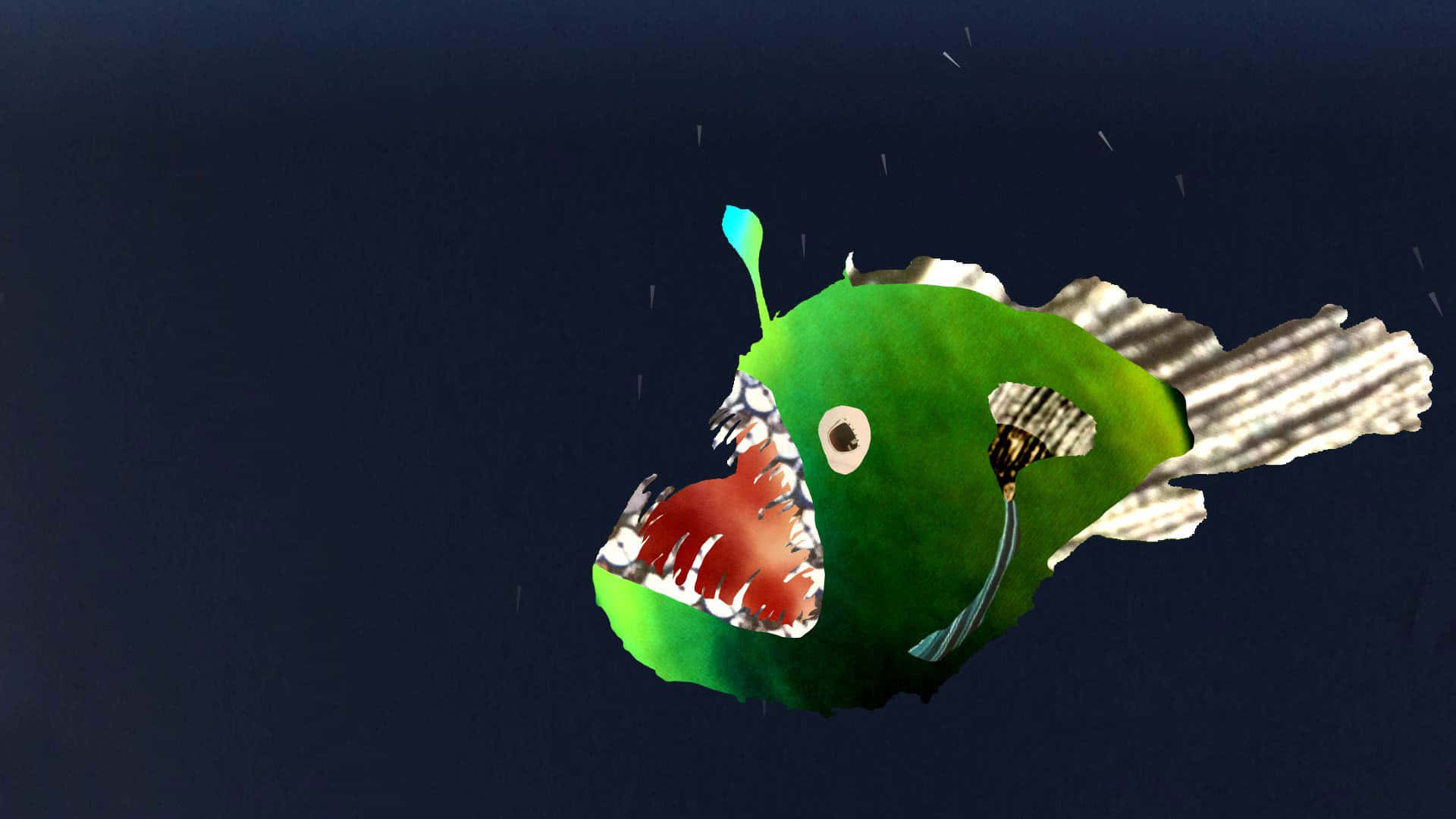 Green Anglerfish Scary Ocean Picture 1920 x 1080 Picture