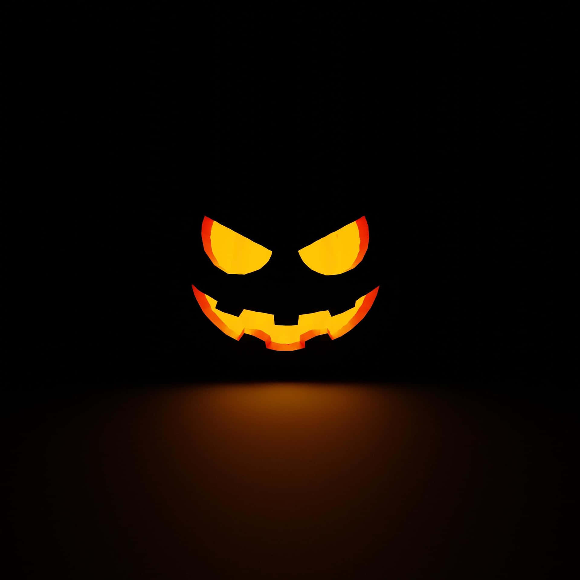 Carade Calabaza De Halloween Sobre Un Fondo Oscuro