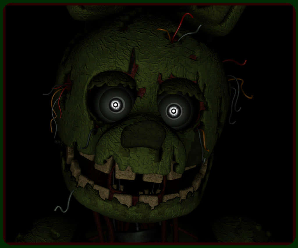 five nights at freddy's - a green monster with eyes
