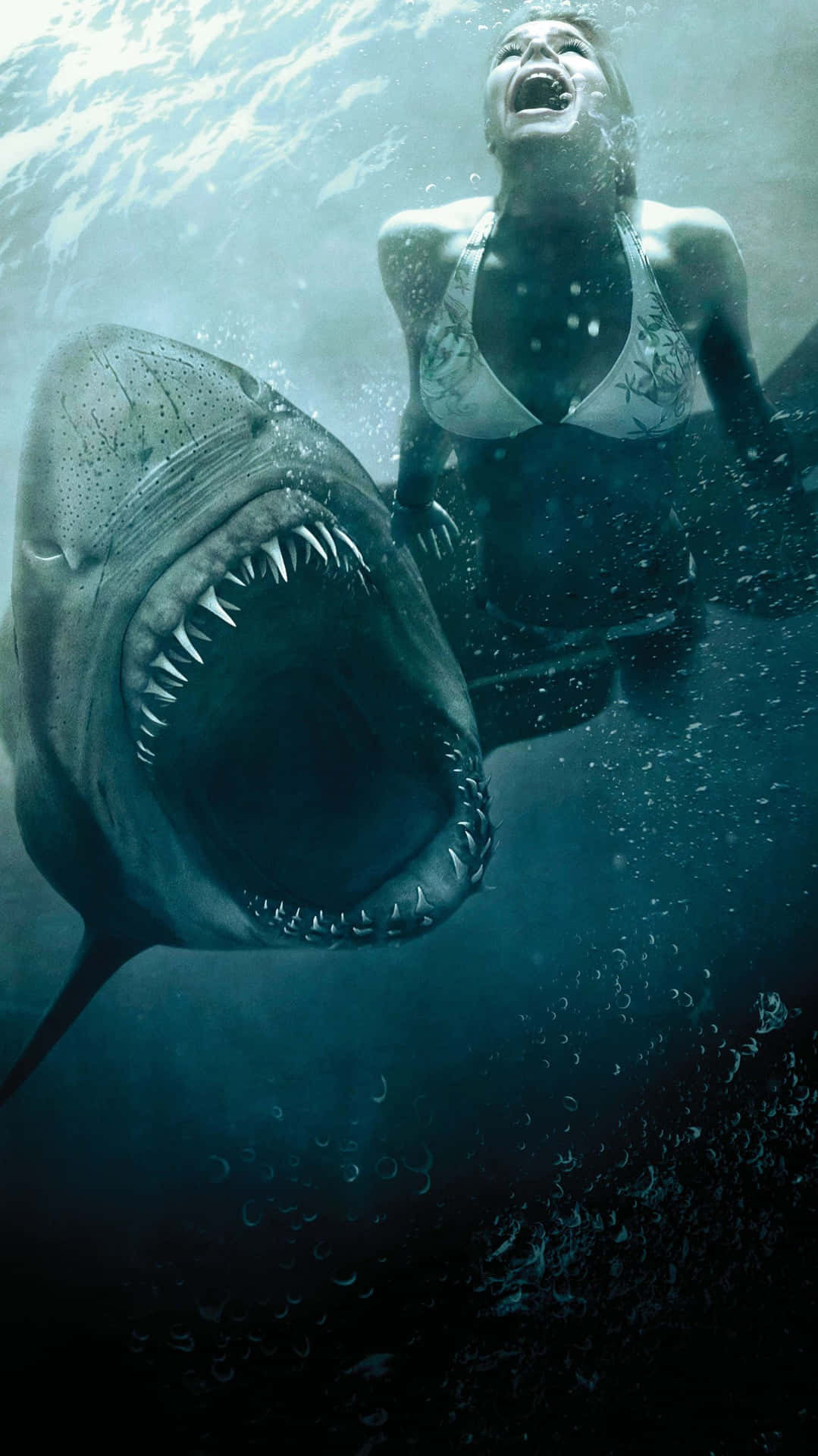 Pósterde Película De Tiburones Aterrador Fondo de pantalla