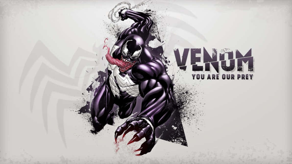 Terrifying Venom Lurking in Darkness Wallpaper