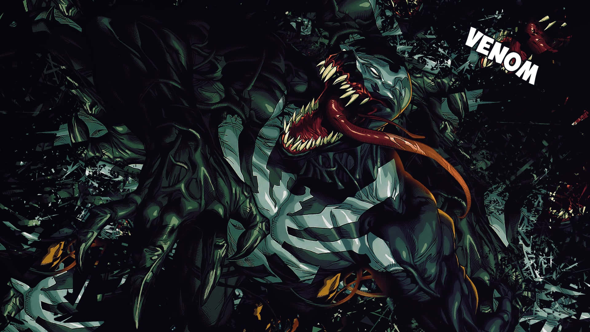 Fierce and Menacing Scary Venom Wallpaper