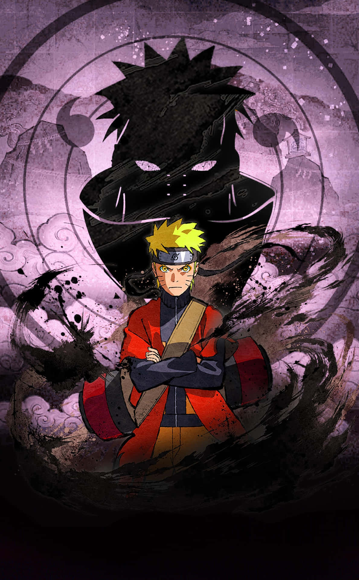 Scatenail Potere Dei Nove Code Con Questa Epica Immagine Di Sfondo Per Telefono Di Naruto.