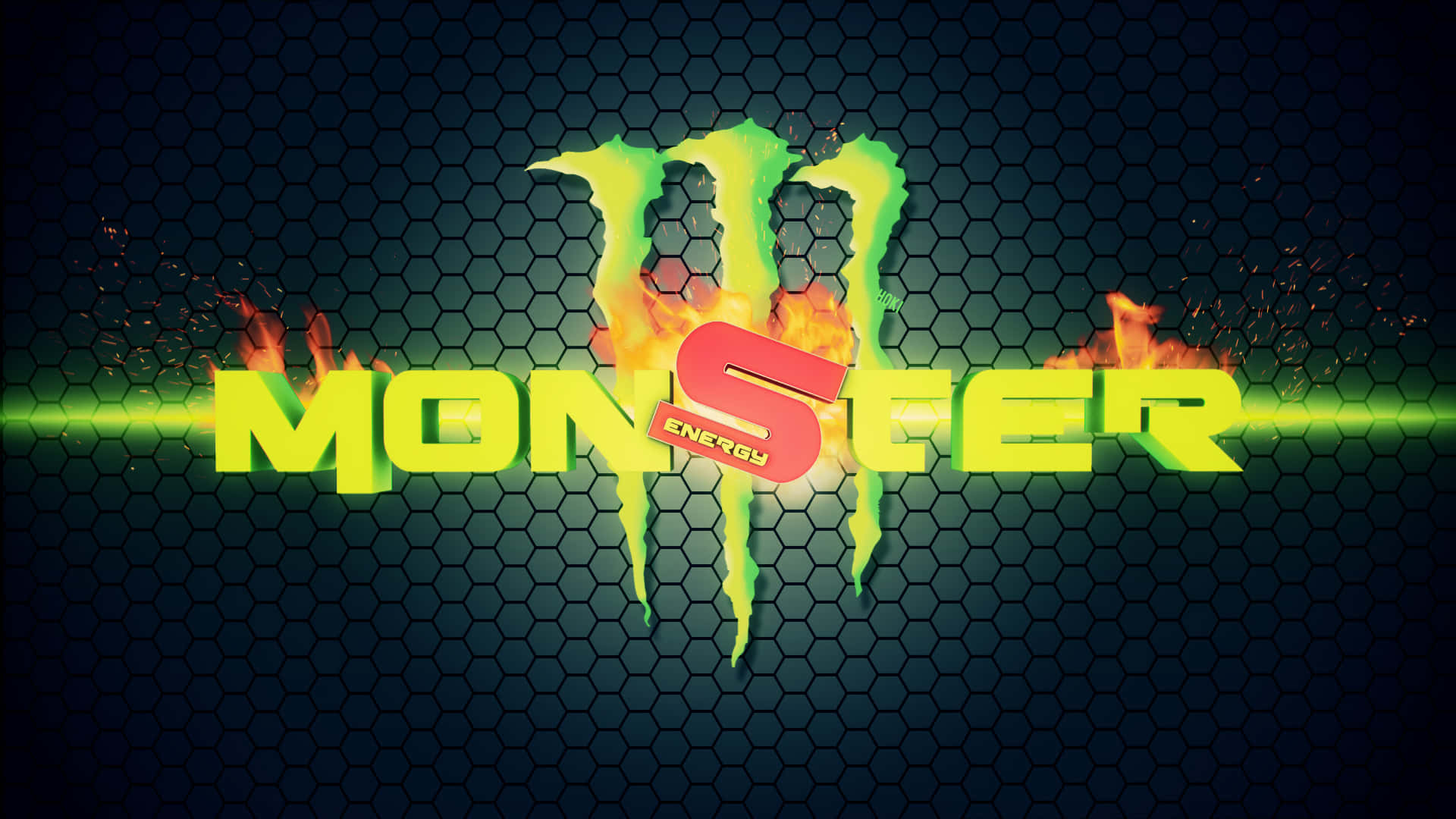 Scatenala Bestia Con Il Potente Logo Di Monster Energy