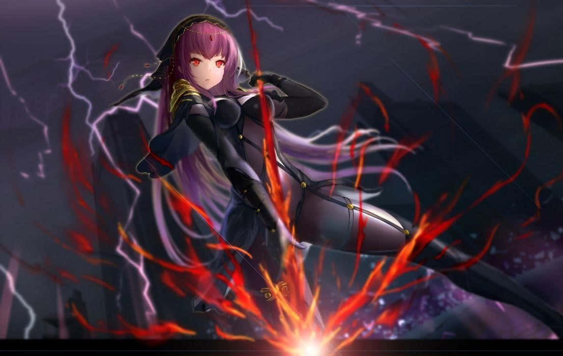 Scathach Skadi, An Enchanting Queen Of Ice And Snow In Anime World Wallpaper