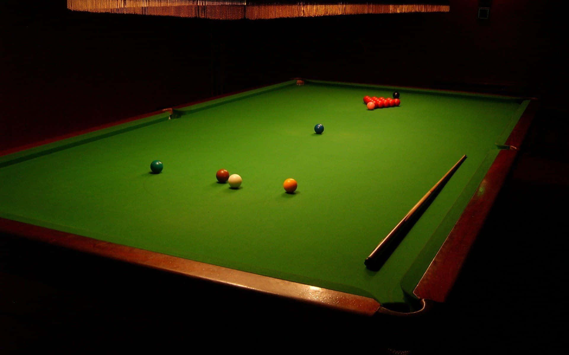 Download Scattered Balls Pool Table Wallpaper | Wallpapers.com