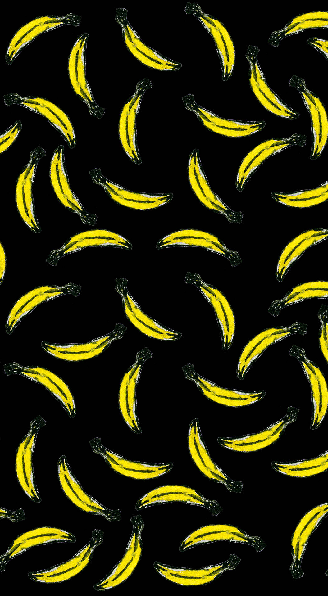 Scattered Banana Pattern Wallpaper