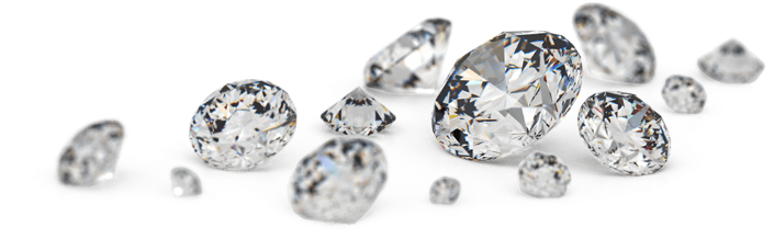 Scattered Diamonds Transparent Background PNG