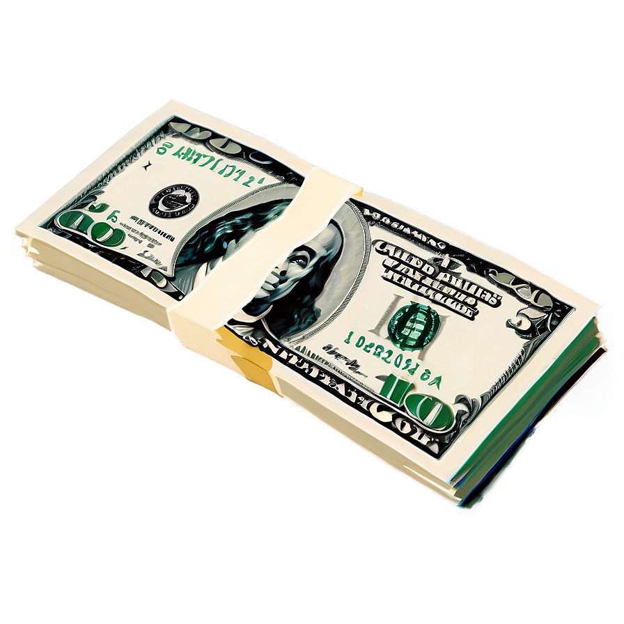 Scattered Dollar Bills Png 06132024 PNG