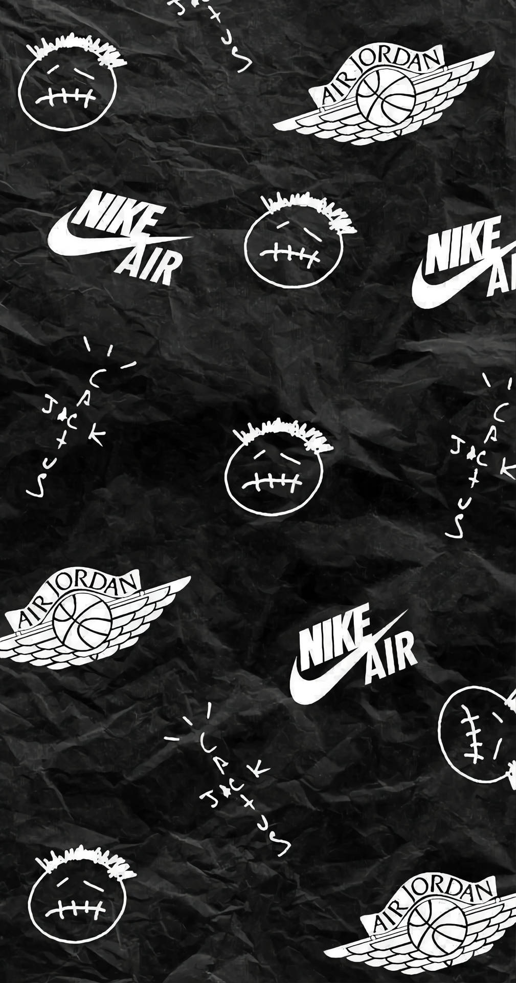 Download Nike Iphone Black Logo On White Wallpaper | Wallpapers.com