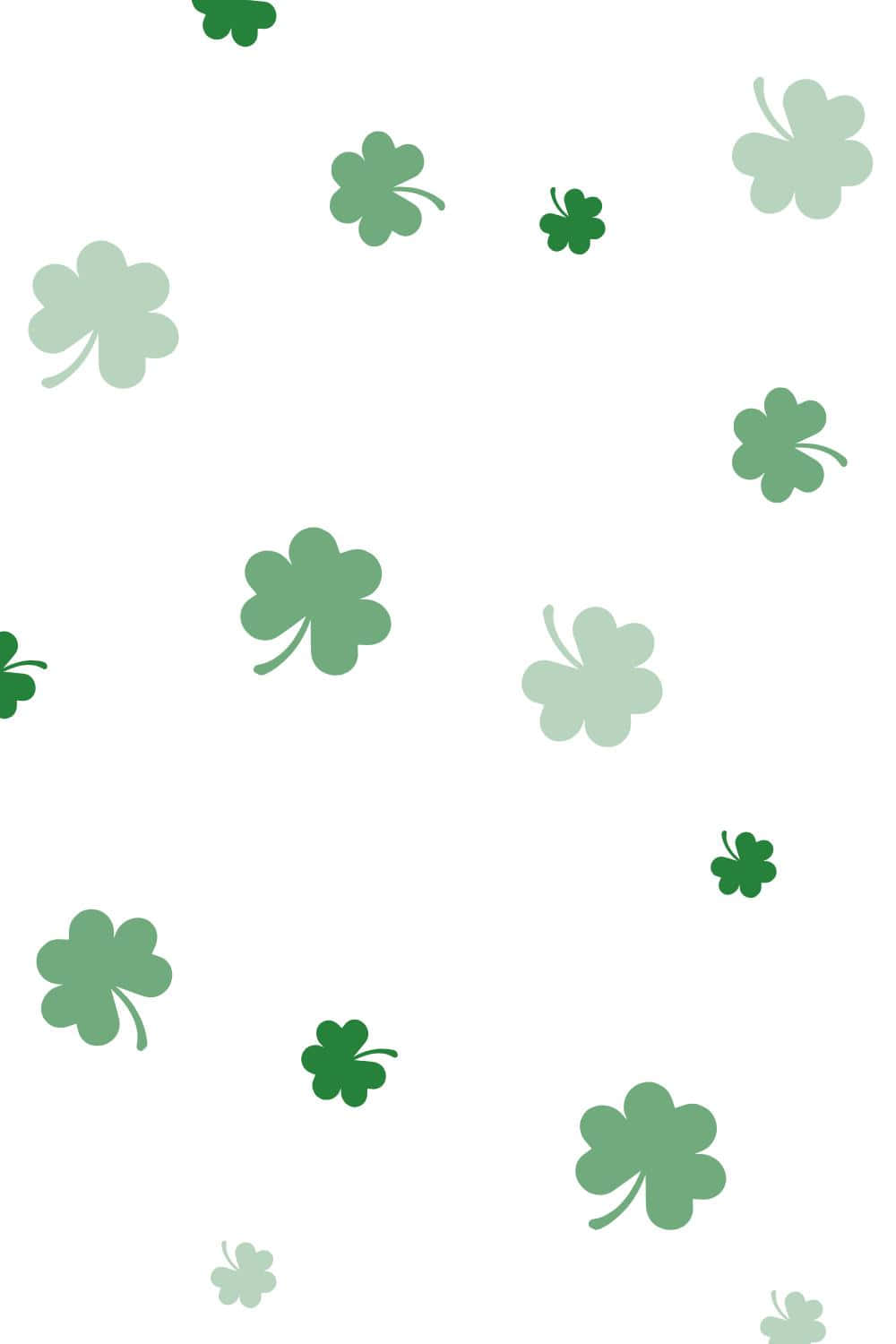 Scattered Shamrock Pattern.jpg Wallpaper