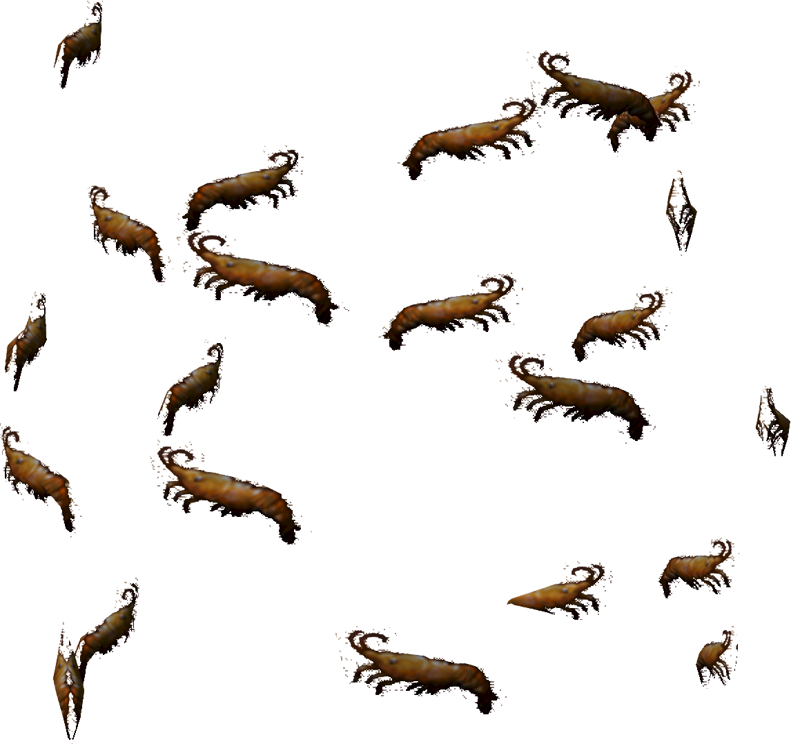 Scattered Shrimp Pattern PNG