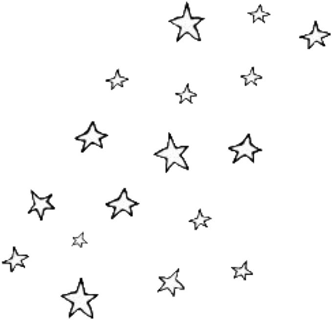 Scattered Silver Stars Pattern PNG