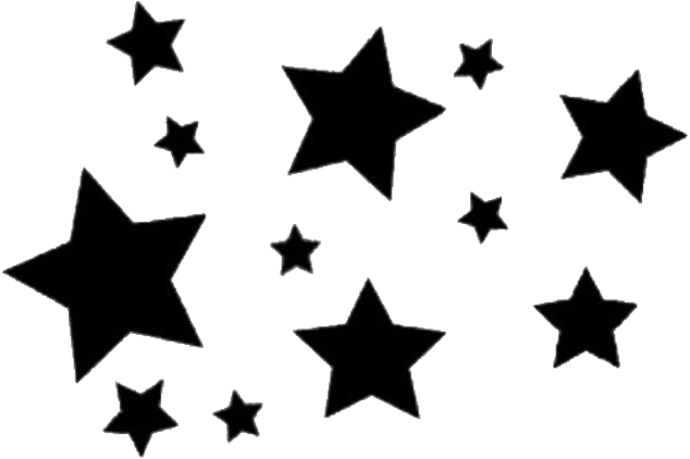 Scattered Stars Transparent Background PNG