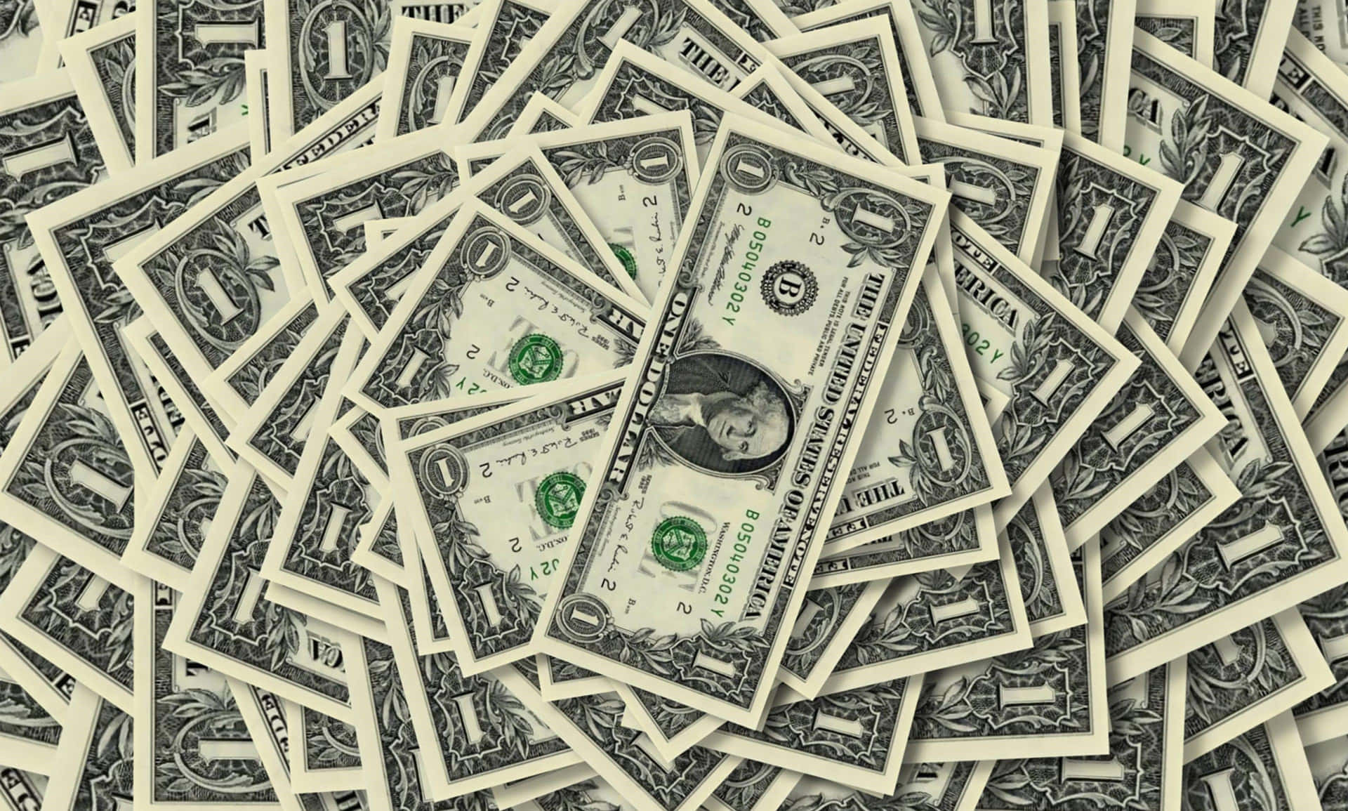 Scattered U S Dollar Bills Wallpaper