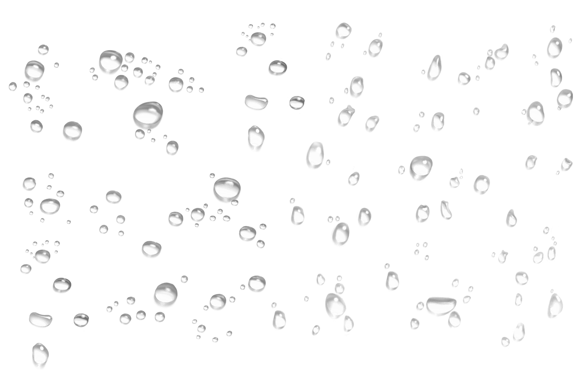 Scattered Water Dropletson Glass PNG