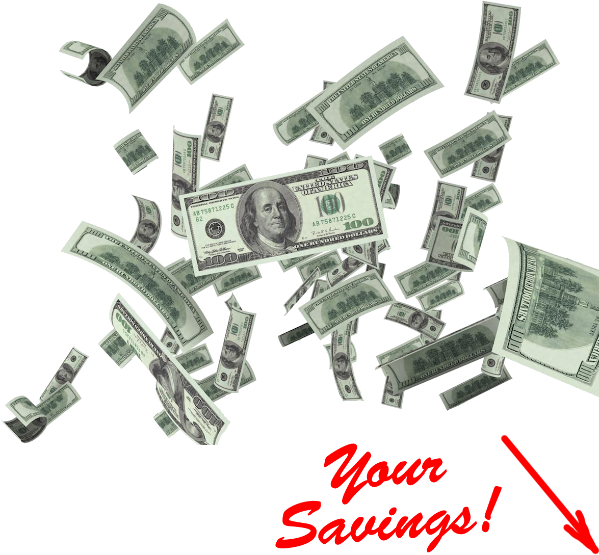 Scattered_ Hundred_ Dollar_ Bills_ Savings_ Concept PNG