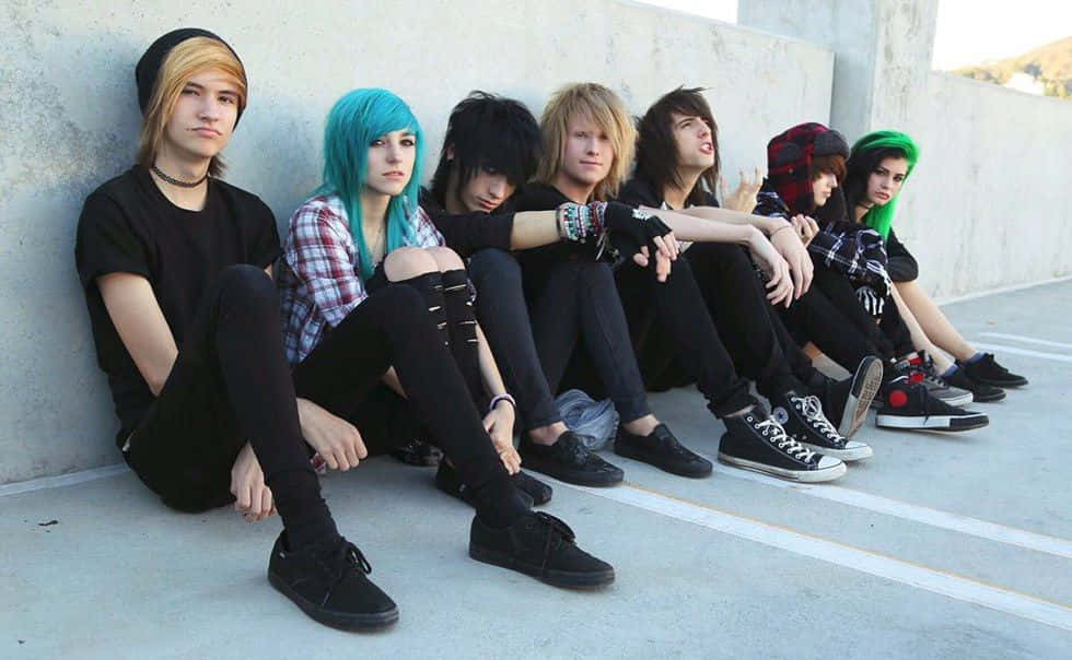 Scene_ Kids_ Group_ Sitting_ Outdoors.jpg Wallpaper