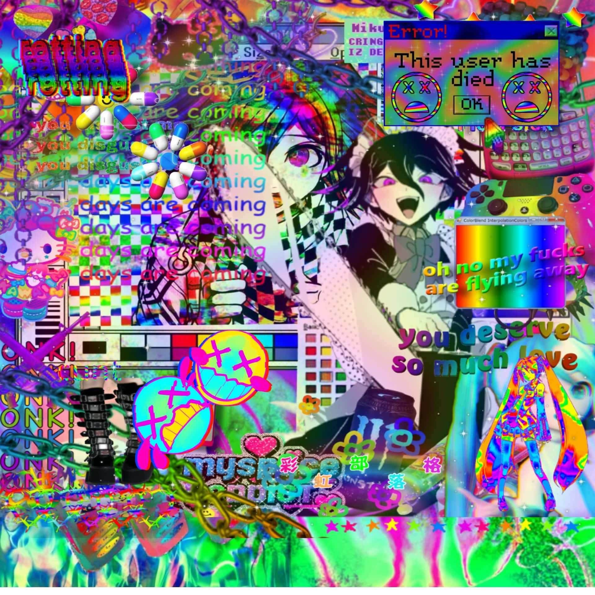 Einebunte Collage Mit Vielen Verschiedenen Bildern Wallpaper