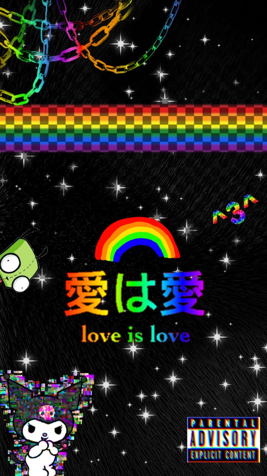 SceneCore kærlighed er kærlighed Pride Grafik Wallpaper