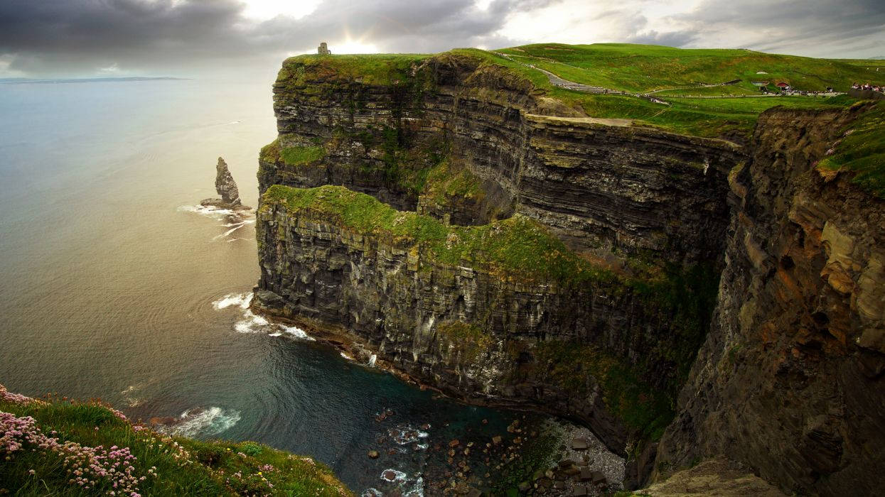 Scenic Cliff By Sea