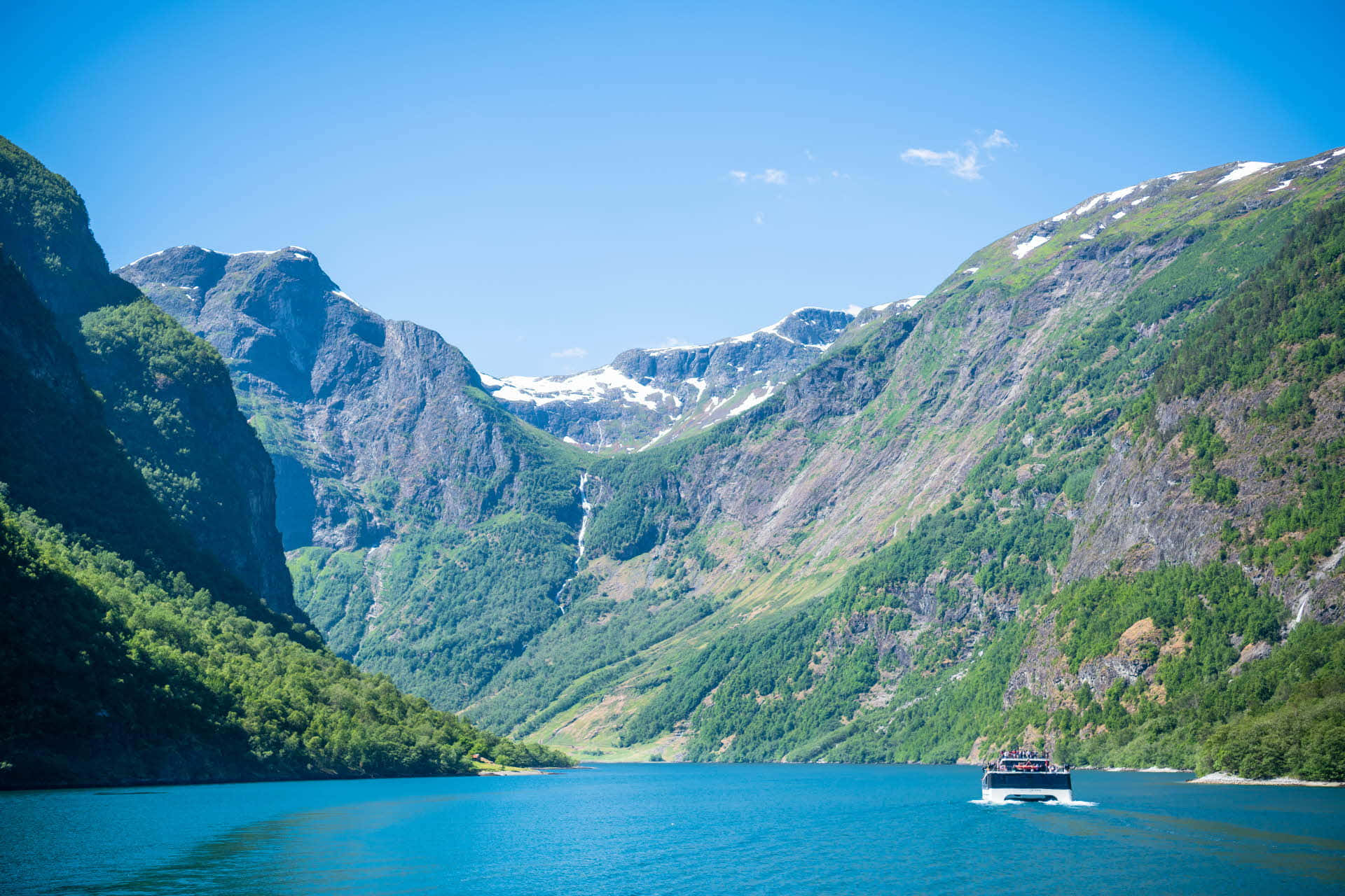Scenic Norwegian Fjord Cruise Wallpaper