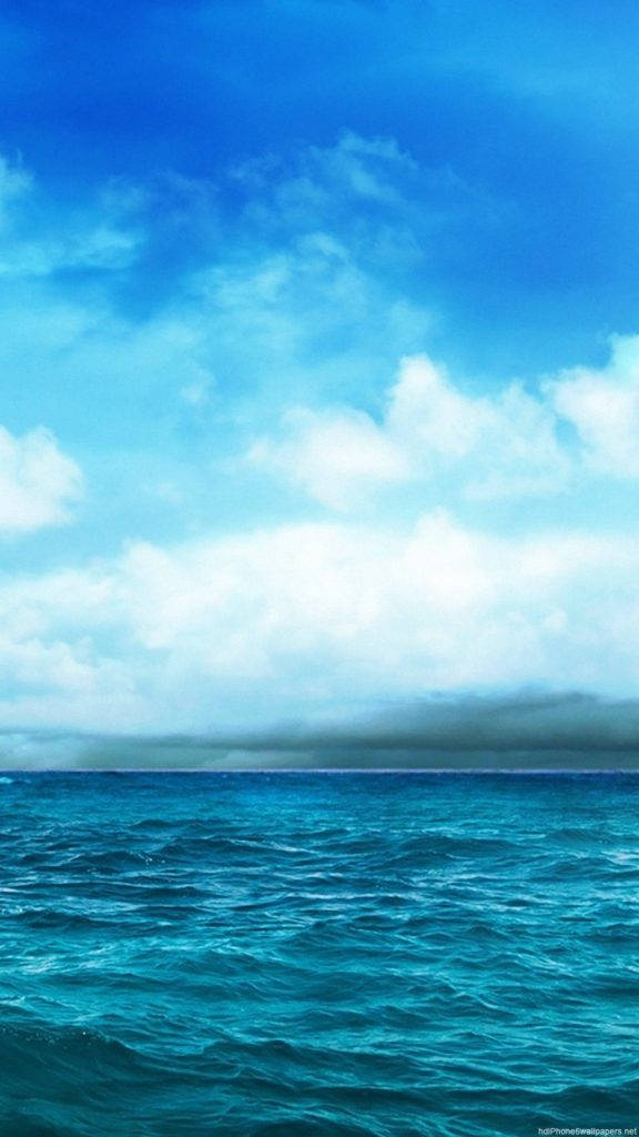 Scenisk Ocean Blå iPhone tapet. Wallpaper