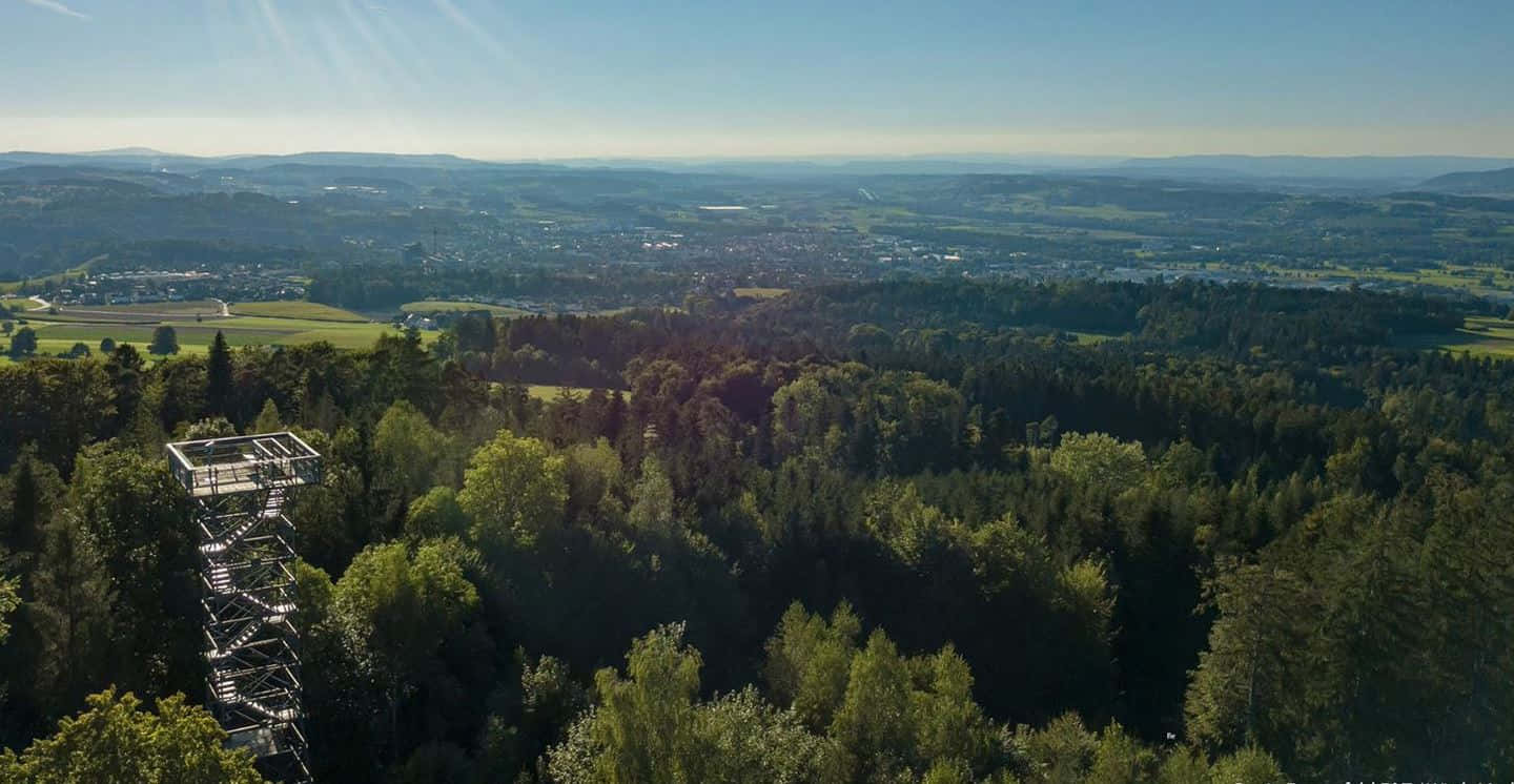 Scenic Panoramic View Of Frauenfeld, Switzerland Wallpaper