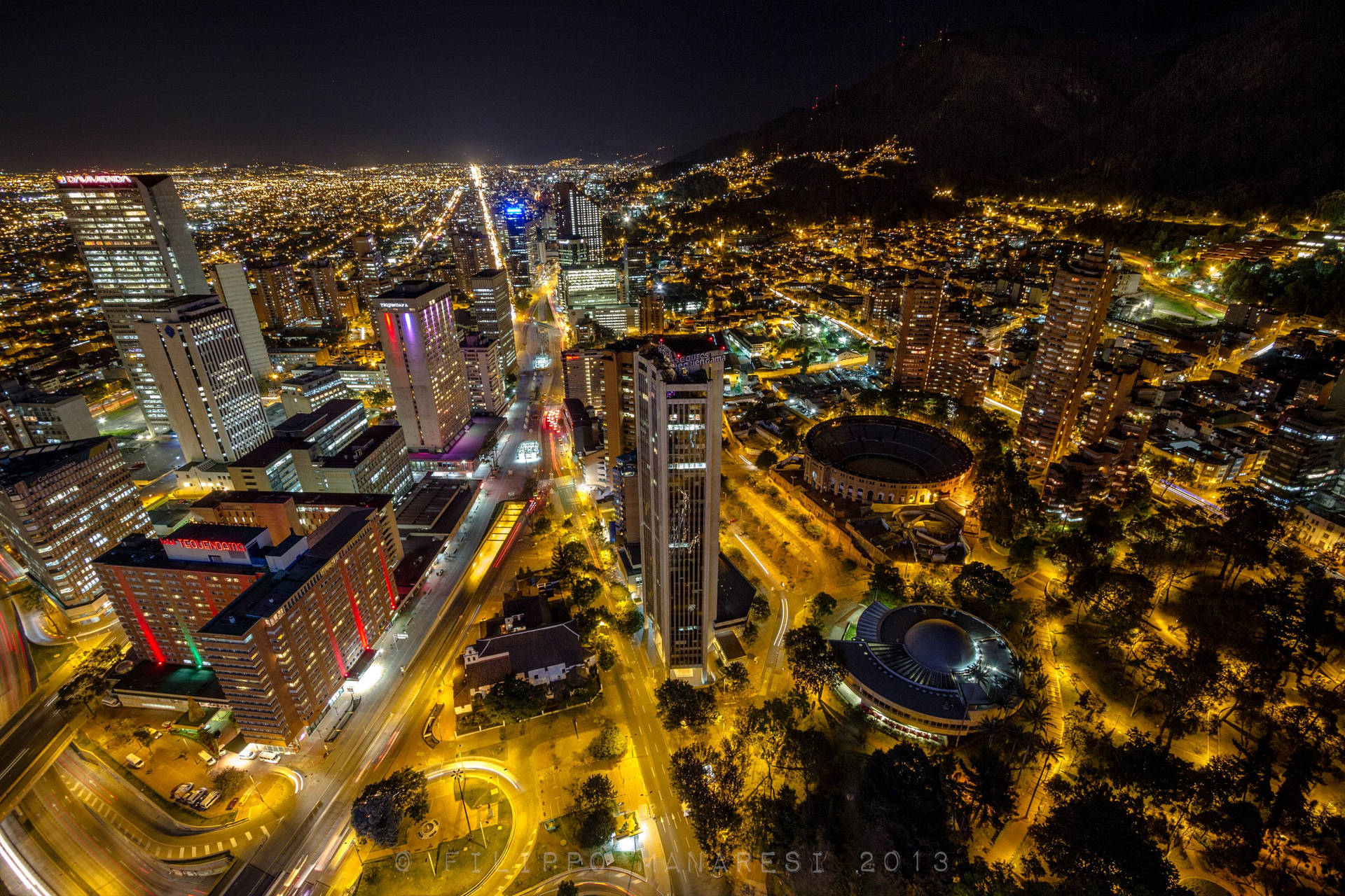 Vista Panoramica A Bogota Colombia Sfondo