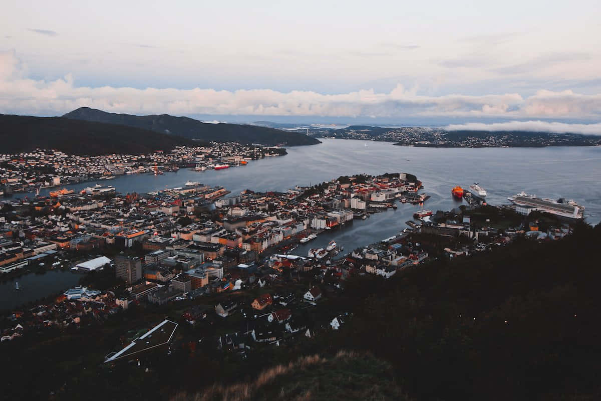 Scenic View Of Bergen Norway Wallpaper