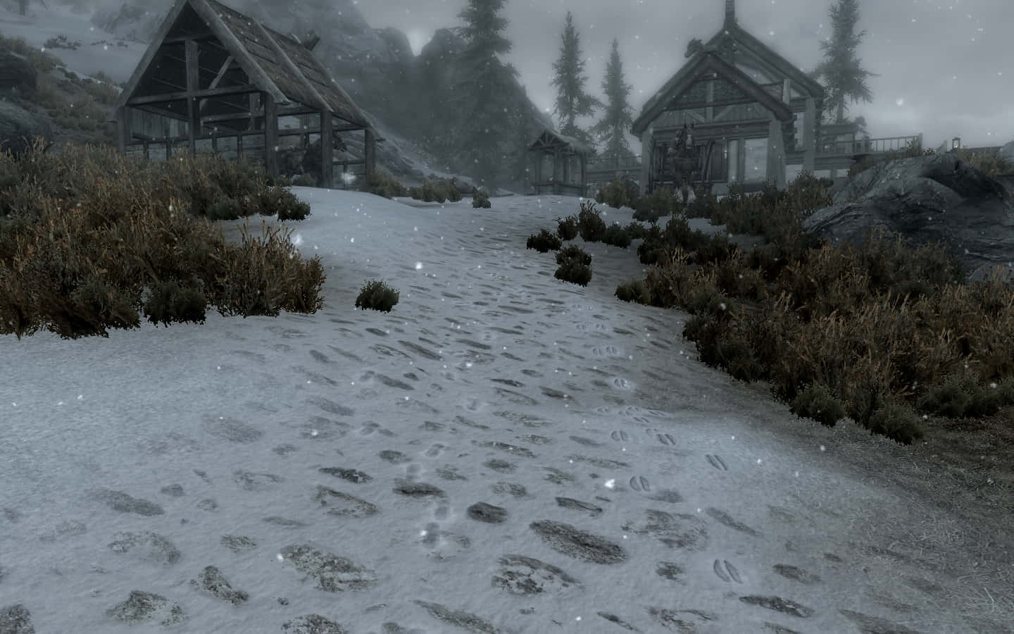 "scenic View Of Heljarchen Hall In The Immersive World Of Skyrim" Wallpaper