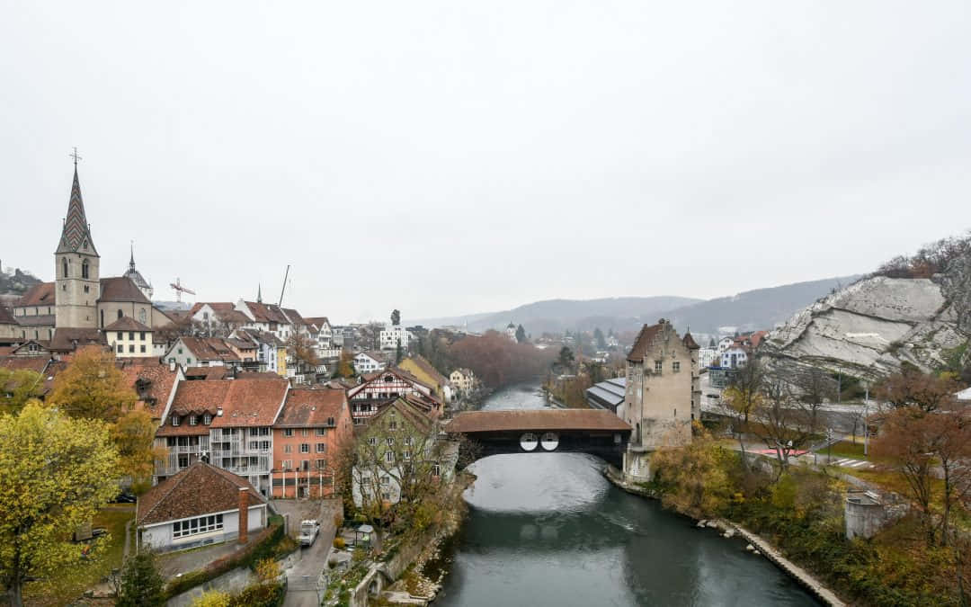 Scenic View Of Historic Baden, Switzerland Wallpaper