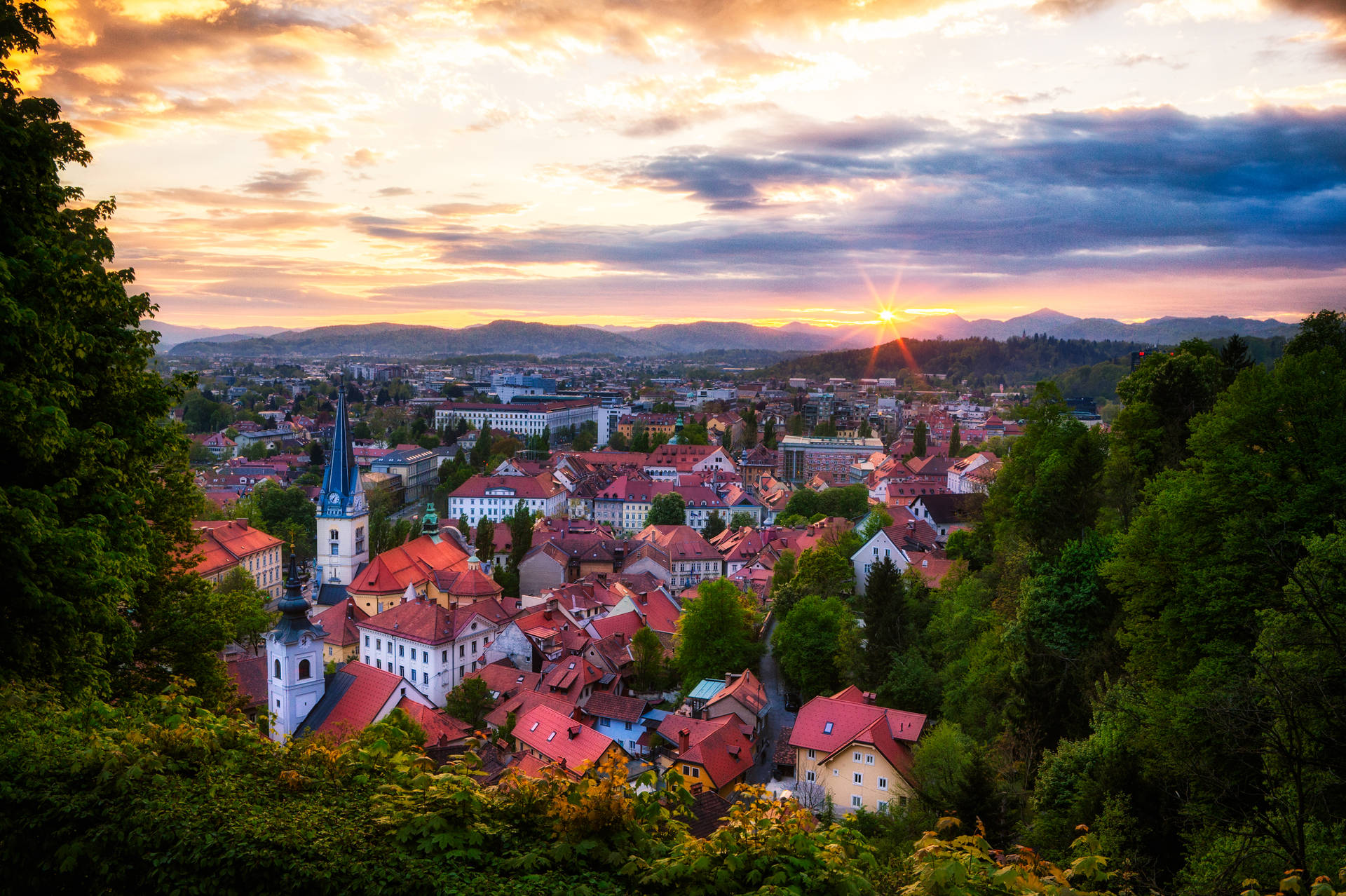 Scenic View Of Ljubljana Castle, Slovenia Wallpaper