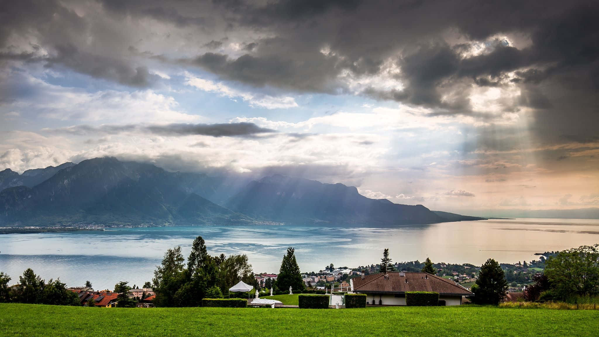 Scenic View Of Montreux, Switzerland Wallpaper