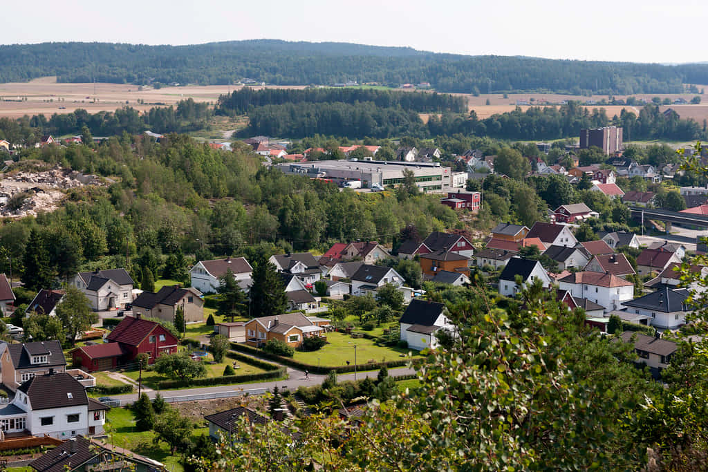 Scenic View Of Sarpsborg City, Norway Wallpaper