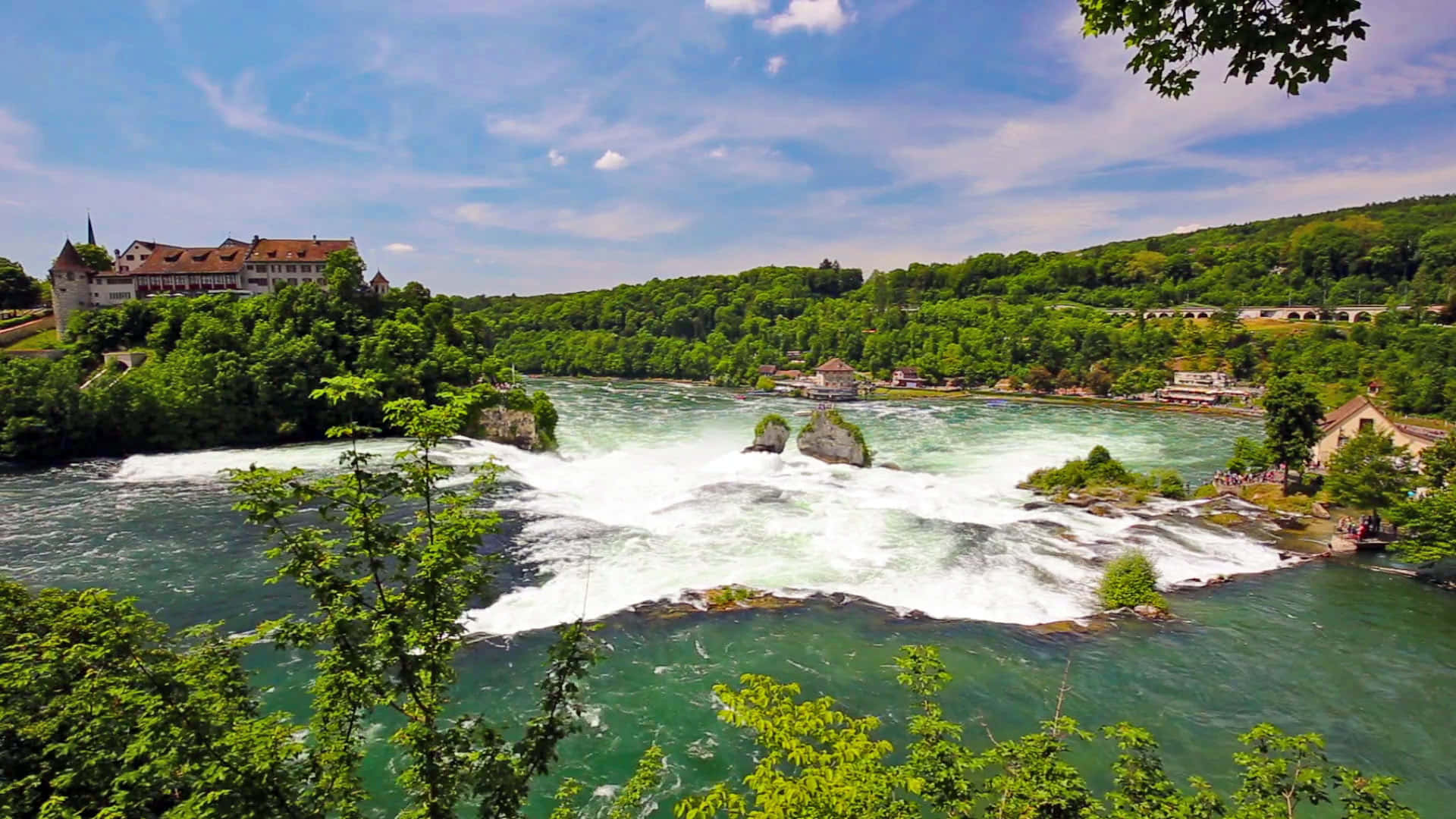 Schaffhausen Rheinfall Panorama Wallpaper