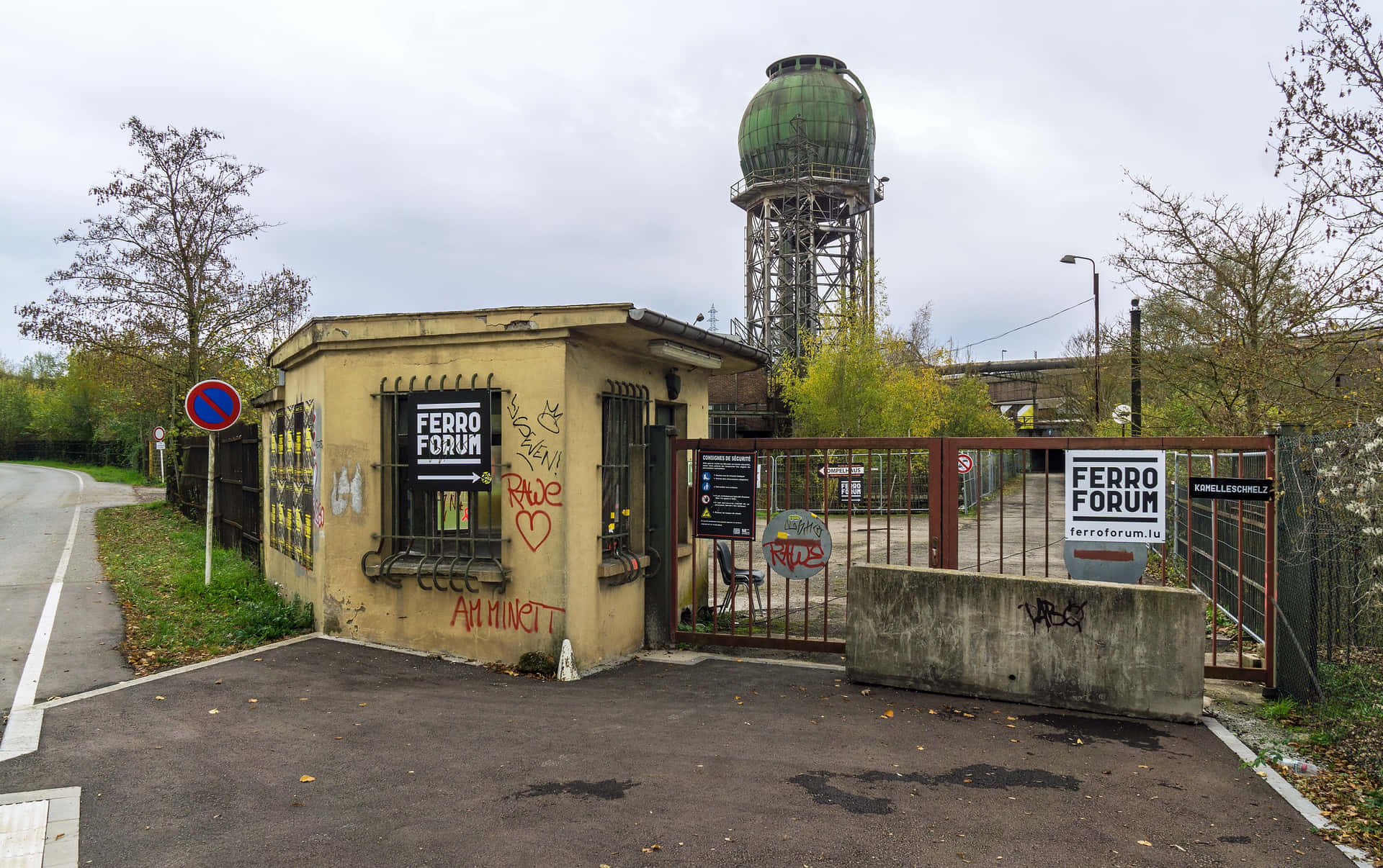 Schifflange Industrial Water Towerand Graffiti Wallpaper