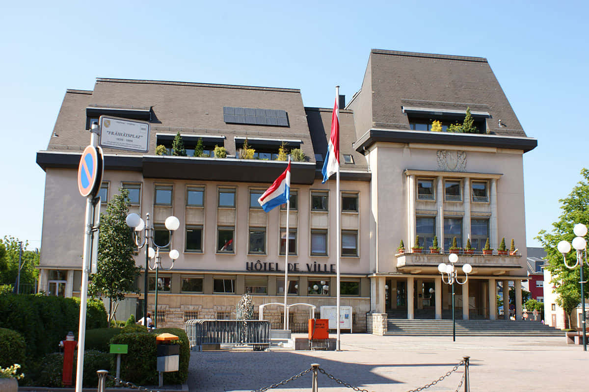 Schifflange Town Hall Luxembourg Wallpaper